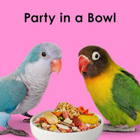 Kaytee Fiesta Big Bites Small Parrot & Conure Food, Nutritious and Fun Blend, Supports Skin, Feather, Digestion, Brain and Heart Health, 4 pounds
