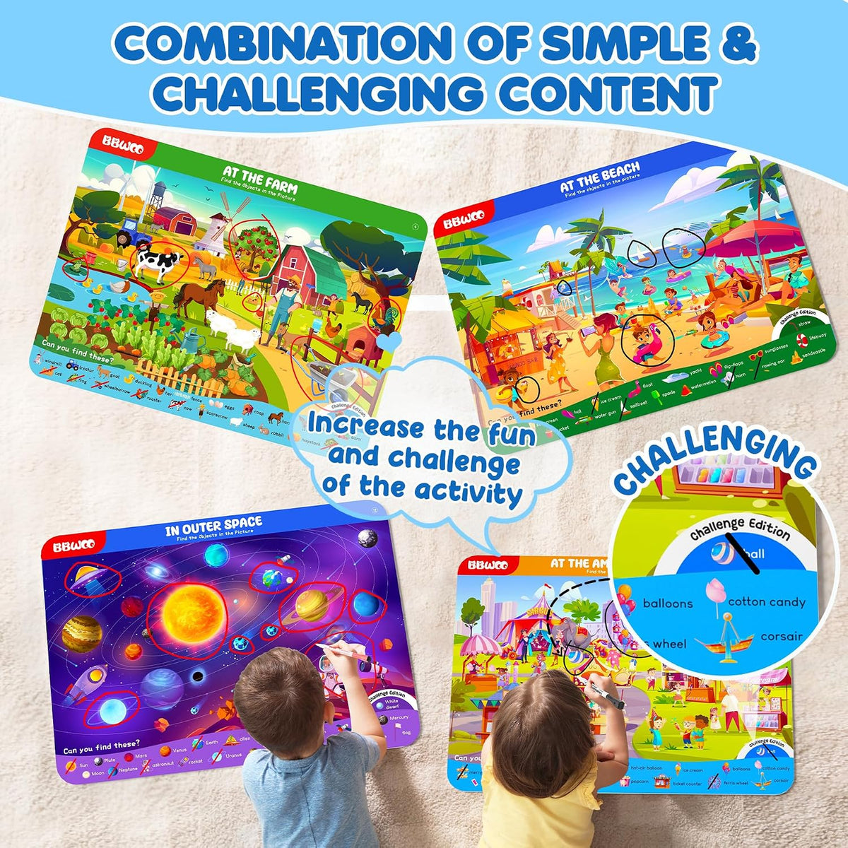 BBWOO Search and Find Activity Book - Blue - Mixed Themes - image 4