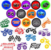 Car and truck stampers for kids, 12 pre-inked stamps in different vehicle designs and colors - view 19