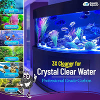 Premium Activated Carbon, Aquarium Carbon for Fish Tank Filter, Aquarium Filter Media, Granulated Charcoal for Fish Tanks, Activated Charcoal Bulk (3 lbs with 4 Fine Mesh Bags)