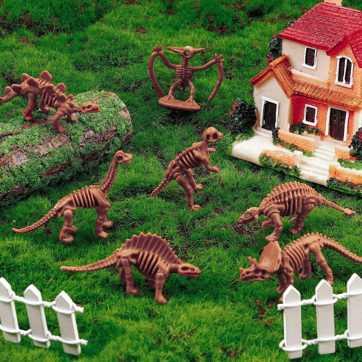 VICROIC dinosaur fossil skeleton toys, 60 assorted plastic figures - view 8