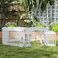 DUMOS Plastic Dog Playpen - White / 6 Panel / 24IN - image 4