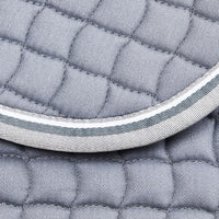 HORZE Adepto Padded All Purpose Quilted Equestrian Saddle Pad for Horses with Two-Tone Trim