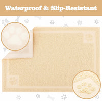 Darkyazi Pet Feeding Mat Large for Dogs and Cats - Beige - image 3
