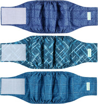 Wegreeco Washable Male Dog Belly Band - Large / Checkered Denim