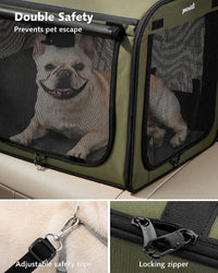 Dog Car Carrier Light Weight 24×17.7×20.5in - Green / 24.0"L x 17.7"W x 20.5"H - image 4