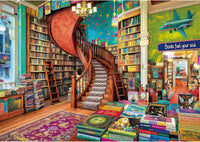 Halloween Puzzle 500 Piece with Lettered for Adults Gift - 1000piece - Vintage Bookstore Maze - 27.5x19.7" / Classic Everyday