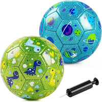ZOOJOY size 3 kids soccer ball with pink unicorn glitter design