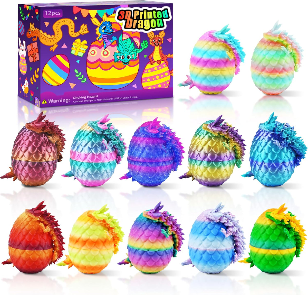 Impossmaker 24pcs 3D Printed Dragon Eggs - 12P-S3