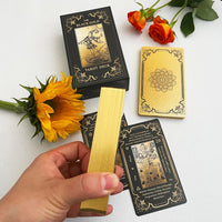 Black Gold Tarot Cards Set, Beginner's Tarot Cards with Meanings - image 3