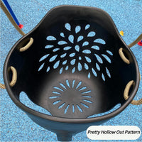 SELEWARE Black High Back Full Bucket Toddler Swing Seat w/Adjustable - Black - image 3