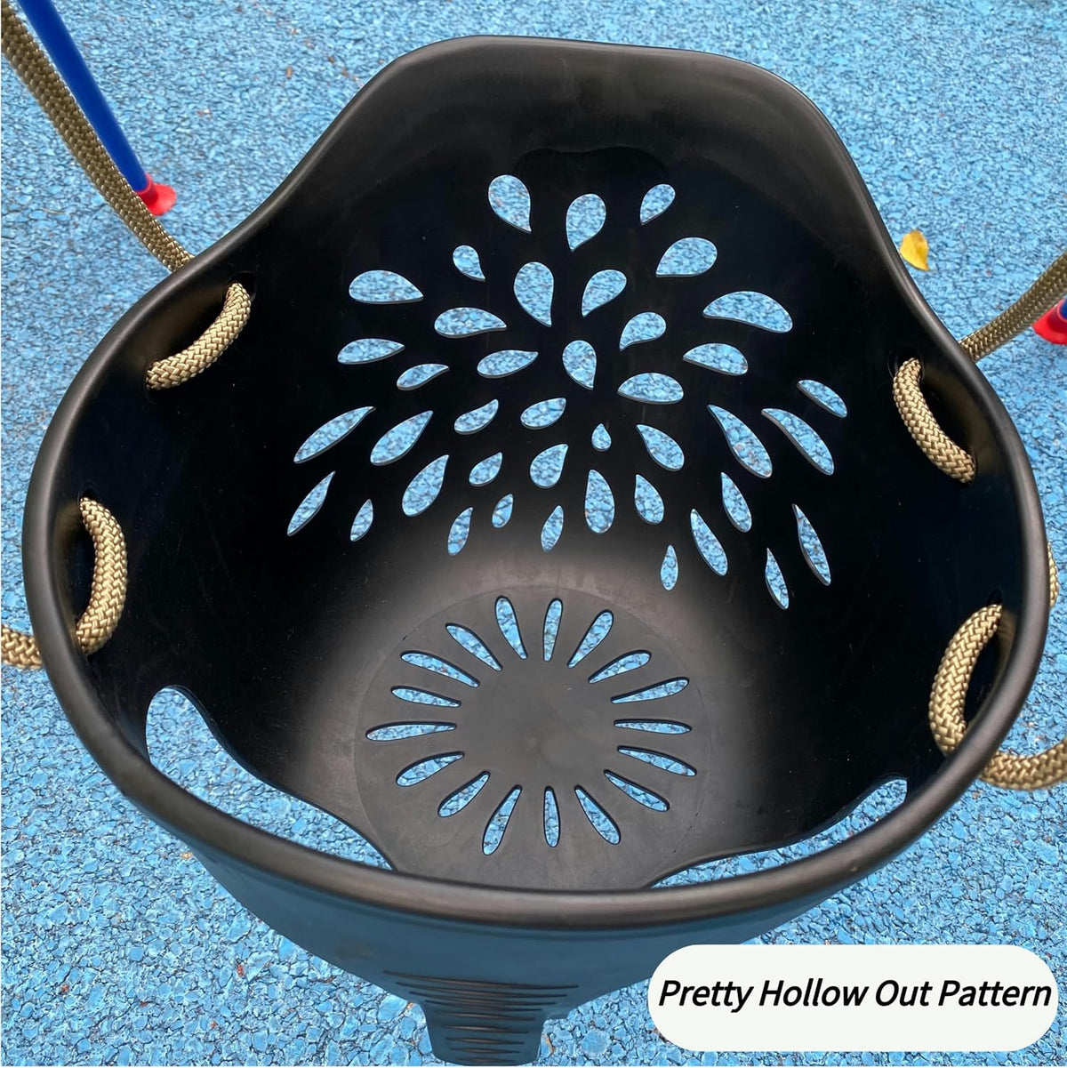 SELEWARE Black High Back Full Bucket Toddler Swing Seat w/Adjustable - Black - image 3