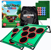 Golf Pong Chipping Game for Men & Women, 1 Board – Fun for Kids & Family - 2x Boards (No Club)
