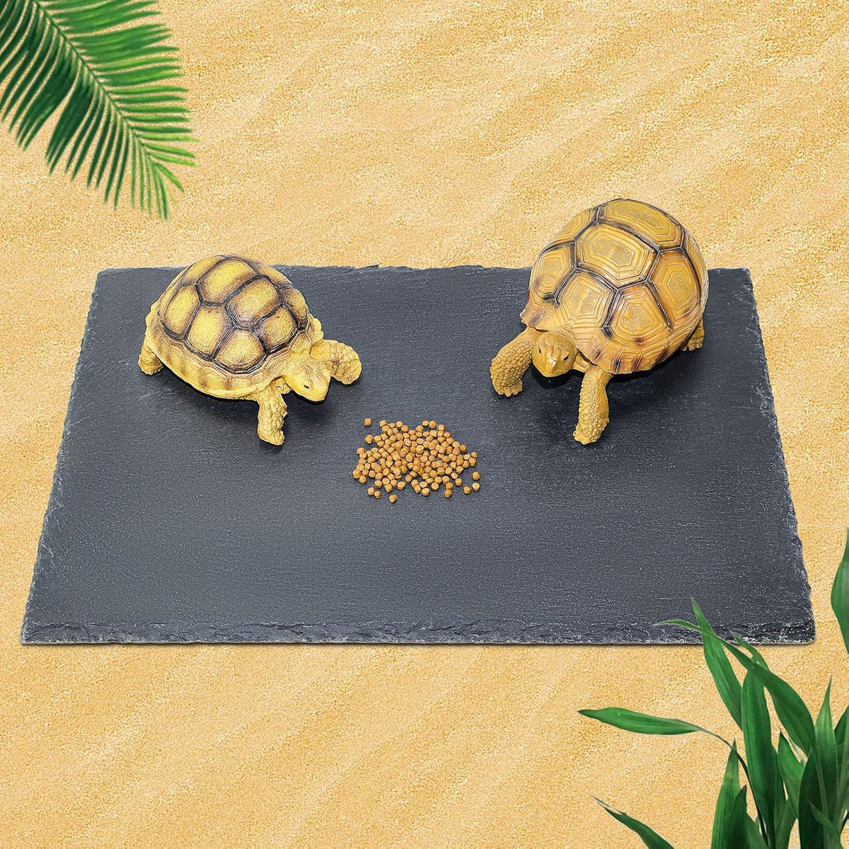 Rock Basking Platform with Bowl & Mat for Reptiles Small – Essentials for Reptiles And Amphibians - Large-Size