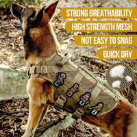 OneTigris No Pull Tactical Dog Harness for Medium Dogs - Brown / XL - image 3