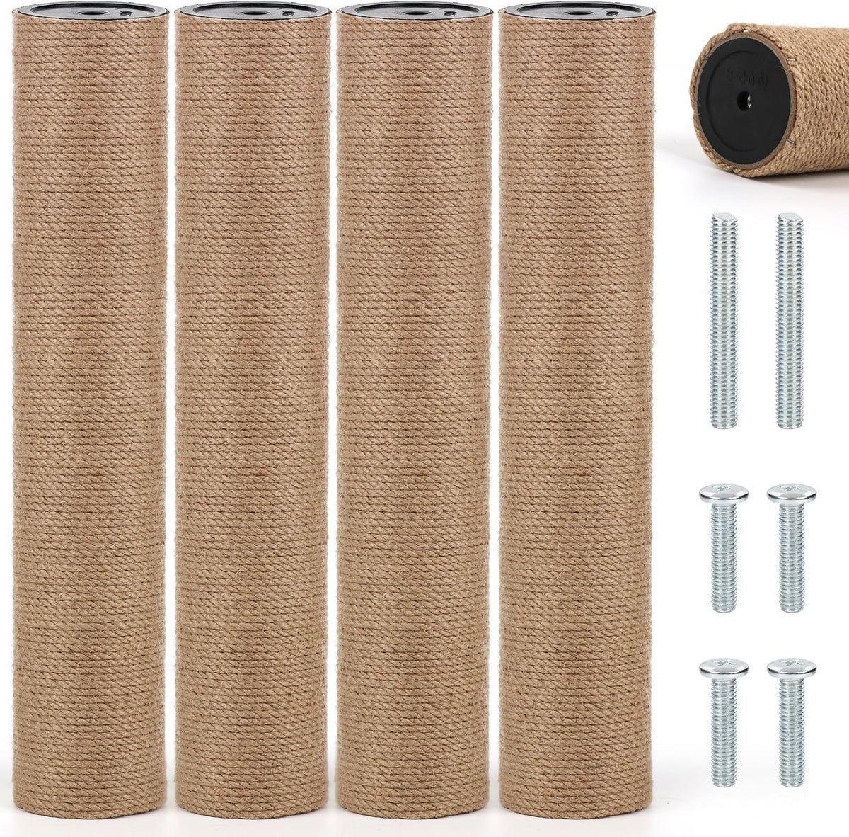 4 PCS M8 Cat Scratching Post Replacement - 40cm / M8+Grey