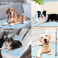 Dog Cooling Mat for Large Dogs, 35"x23" Memory Foam Pet Pad – Essentials for Dogs - Blue / 41"L x 27"W x 0.8"H - image 4