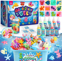 wookidel magic water gel elf kit with ocean animal molds and gel bottles