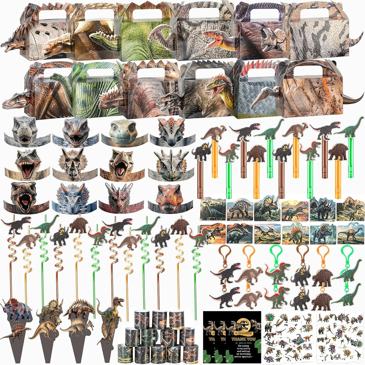 PLOUGVI 702PCS Halloween Party Favors Supplies Decorations - Jurassic Party Favors