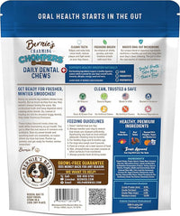 Bernie's Charming Chompers - Daily Dental Chews for Dogs 50-100 Lbs. - 12 Count - Cleans Teeth, Freshens Breath, + Boosts Oral-Gut Microbiome. Easy to Digest, Supports Healthy Digestion Naturally