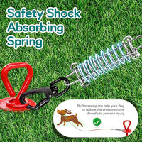 Red Chew Proof 30FT Dog Tie Out Cable, Heavy Duty Dog Lead for Yard & Camping