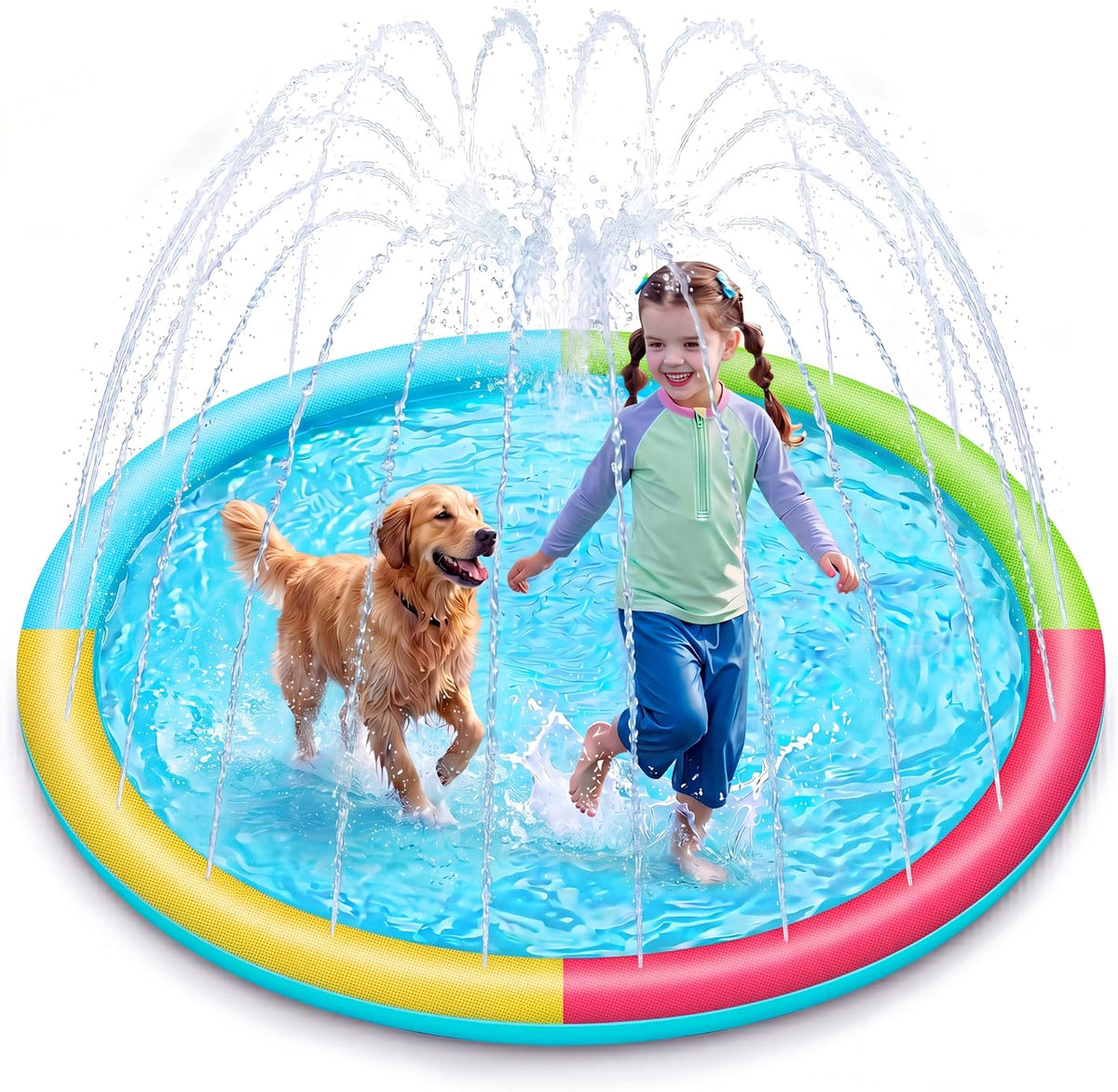 SLOOSH 60" Non-Slip Splash Pad Sprinkler - Multicolor / 60in