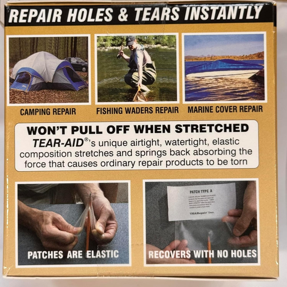 Tear-Aid Fabric Repair Kit, Type A Clear Patch for Canvas - Fabric Repair Roll (Pack of 1) - image 4