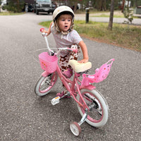 Glerc Maggie Girls Bike, 12-20 Inch Kids Bike for 2-13 Years Old Children, Princess Style Kids - Pink & White / 14 Inch - image 2