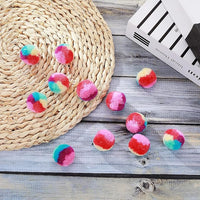 Rainbow Cat Toy Kit - 20PCS Soft Pom Pom Balls for Indoor Cat Play & Exercise