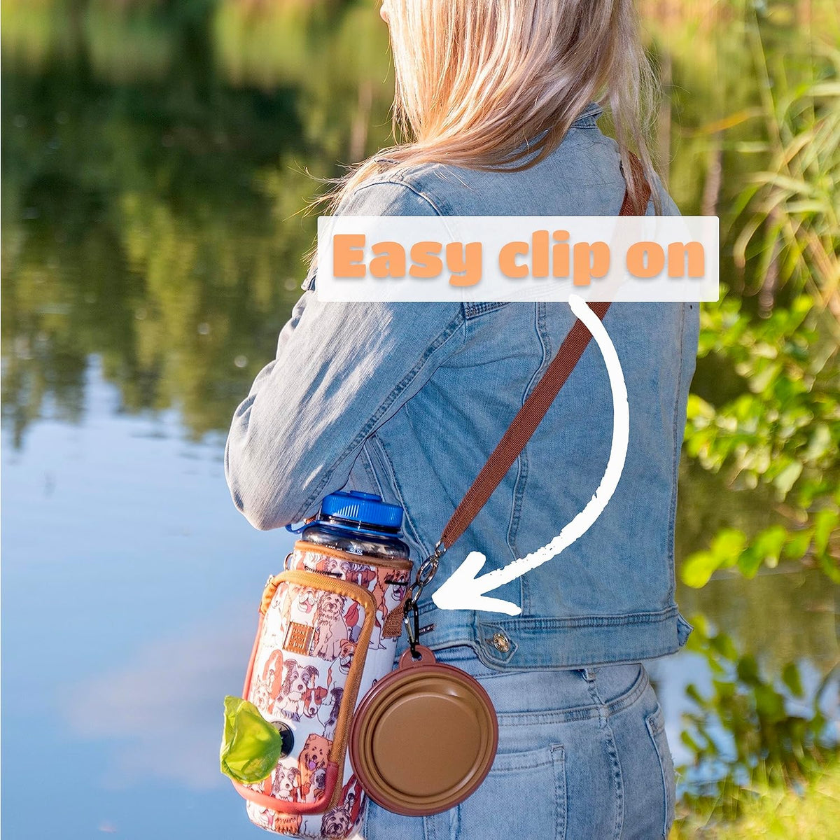 Portable Collapsible Dog Bowl for Water or Food Great Pet Travel Bowl - Brown / Standard 12oz - image 4