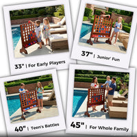 SPORT BEATS giant wooden 4 in a row connect game with catch tray and plastic coins - view 3