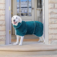 Lucky Pooch Dog Robe, Luxurious Dog Bathrobe - XL / Teal - image 4