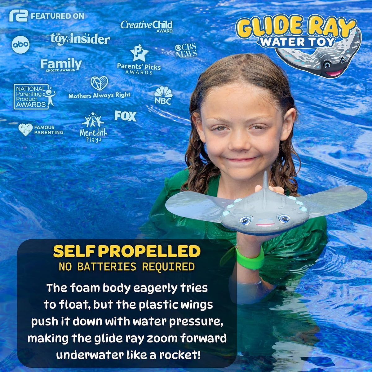 Swimming Pool Toys for Kids: Stingray Pool Torpedo Swim Toy - image 2