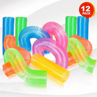 ArtCreativity mini coil spring toys, 12 pack of 4 inch neon plastic springs - view 4