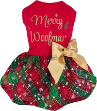 Fitwarm Halloween Pumpkin Dog Dress - X-Small / Merry Woofmas