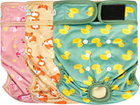 Langsprit Washable Female Dog Diapers - XX-Large / Flamingo Dog Duck