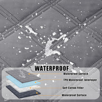 Smiry Waterproof Dog Bed Cover - Grey/Dark Grey / Lattice / 40x50 - image 2