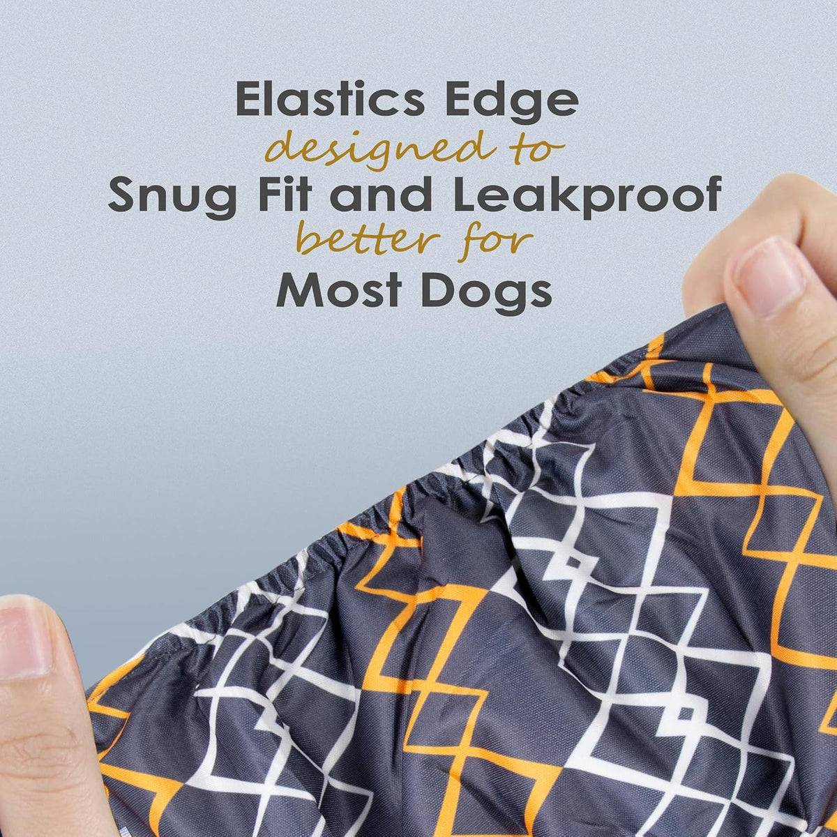 Wegreeco Washable Male Dog Belly Band - Small / Black Geometric - image 4