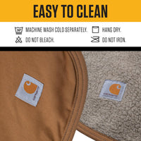 Carhartt Firm Duck Sherpa-Lined Dog Throw Carhartt Brown – Essentials for Dogs - Pack of 6 - image 2
