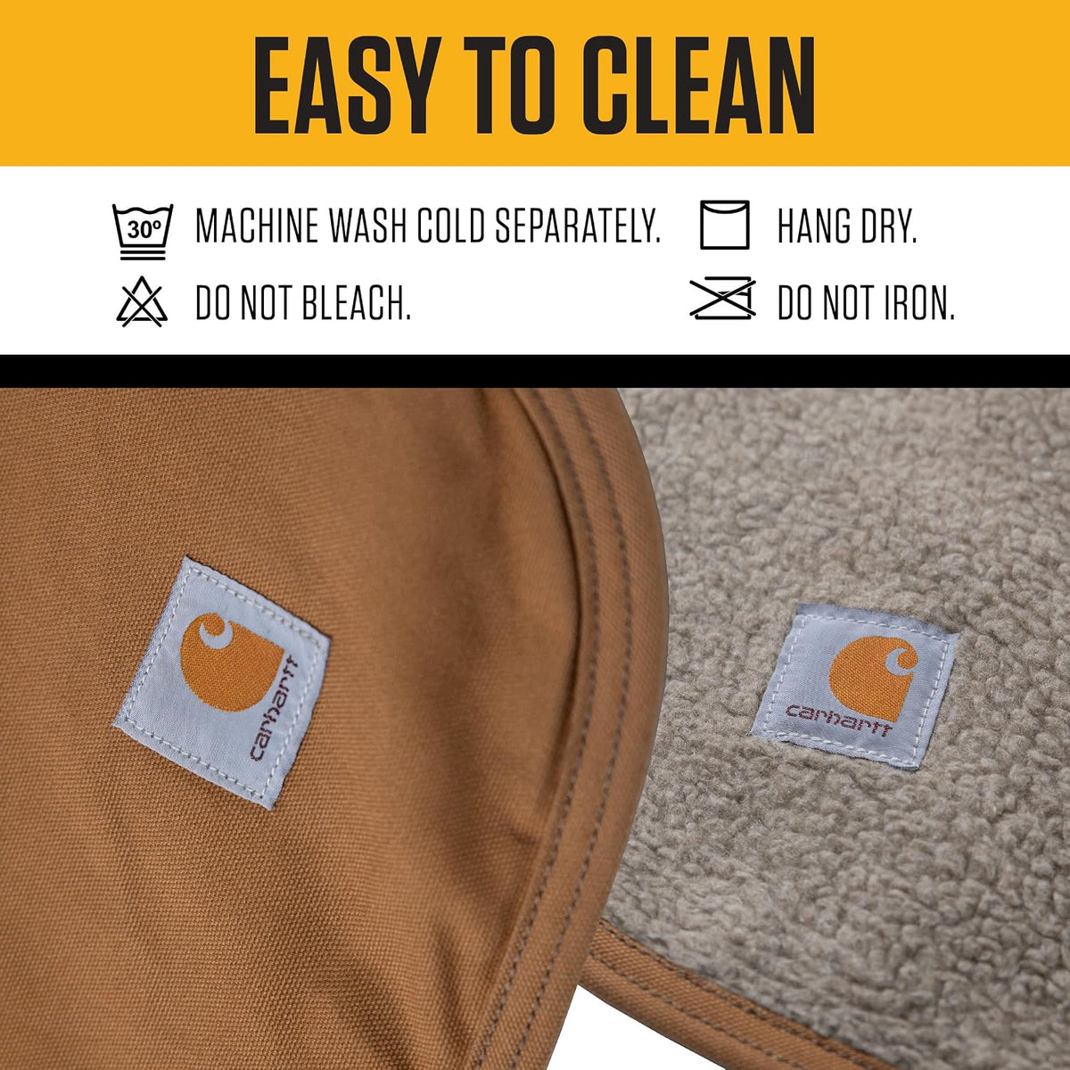 Carhartt Firm Duck Sherpa-Lined Dog Throw Carhartt Brown – Essentials for Dogs - Pack of 6 - image 2