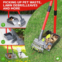 Pooper Scooper for Dogs, Sturdy Stainless Steel Rake & Tray Set – Essentials for Dogs - image 4