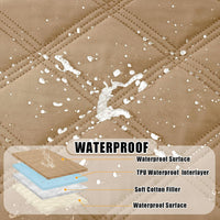 Smiry Waterproof Dog Bed Cover - Camel/Beige / Lattice / 40x70 - image 2