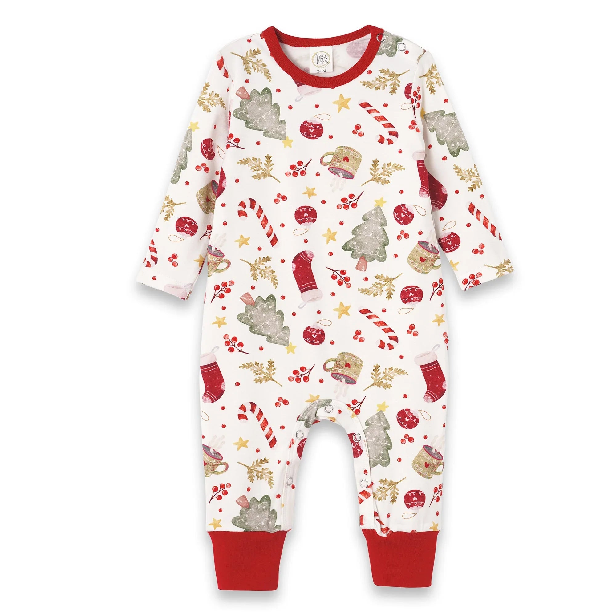 Baby Holiday Bamboo Romper – Christmas Print One-Piece - Noel - BIG FRENCHIES