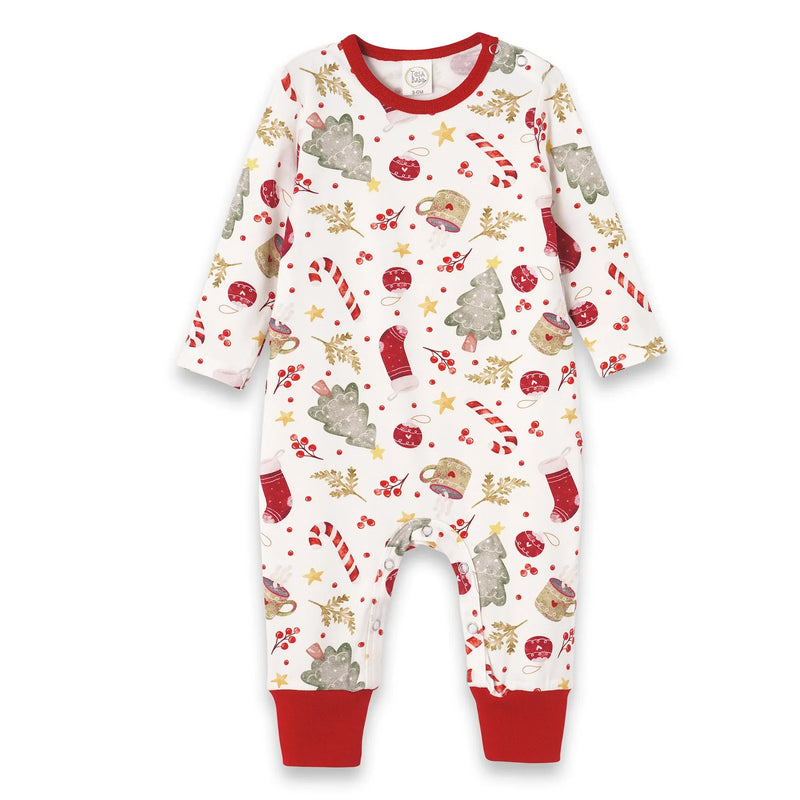 Baby Holiday Bamboo Romper – Christmas Print One-Piece - Noel - BIG FRENCHIES