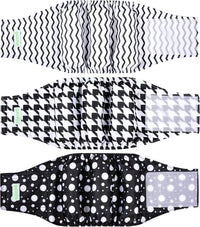 Wegreeco Washable Male Dog Belly Band - Large / Houndstooth