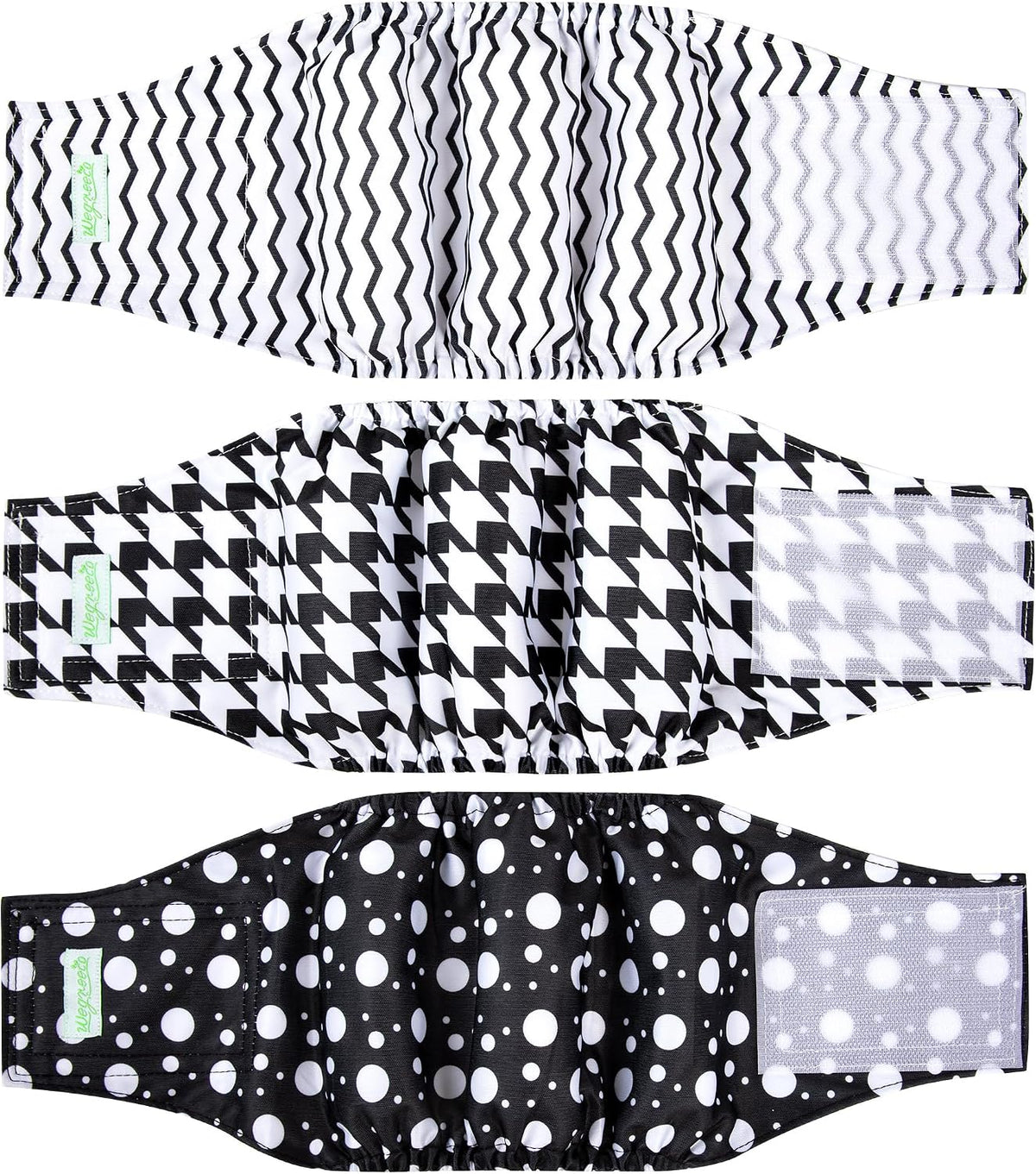 Wegreeco Washable Male Dog Belly Band - Large / Houndstooth