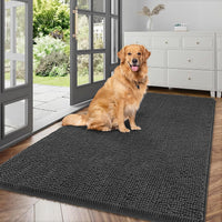 Dog Door Mat for Muddy Paws - 48"L x 36"W x 1.0"Th / Dark Grey