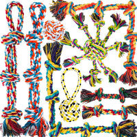 Dog Ropes Toys for Aggressive Chewers - 9 Packs-1 / Large