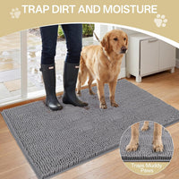 Dog Door Mat for Muddy Paws - 72"L x 24"W x 1.0"Th / Grey - image 2