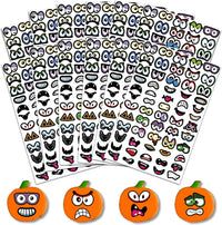 LINAYE 24 Sheets Happy Birthday Stickers, 730 Counts - Eyes Mouth 24 Sheets